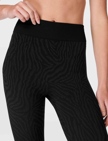 Sweaty Betty Animal Base Layer Legging - Black Zebra Lines Jacquardimage3- The Sports Edit