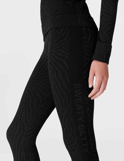 Sweaty Betty Animal Base Layer Legging - Black Zebra Lines Jacquardimage4- The Sports Edit