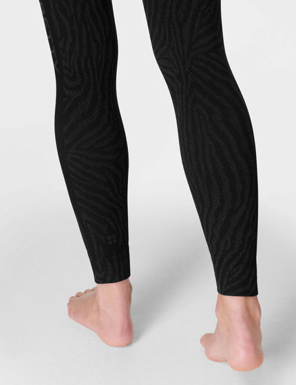 Sweaty Betty Animal Base Layer Legging - Black Zebra Lines Jacquardimage5- The Sports Edit