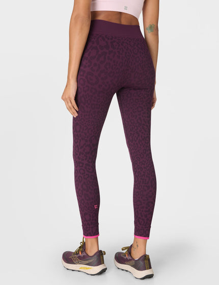 Sweaty Betty Animal Base Layer Legging - Purple Leo Jacquardimages2- The Sports Edit