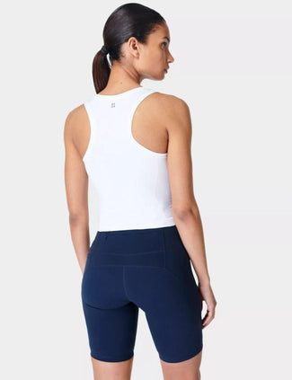 Athlete Crop Seamless Gym Vest - White