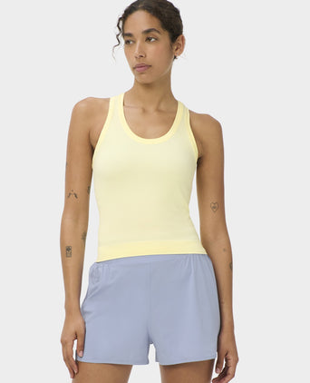 Athlete Crop Seamless Workout Vest - Butterscotch Yellow