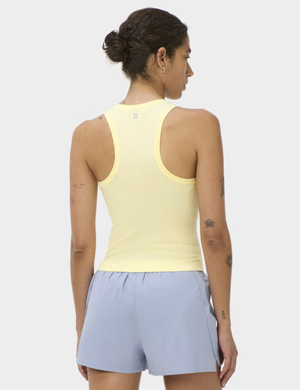 Sweaty Betty Athlete Crop Seamless Workout Vest - Butterscotch Yellowimages2- The Sports Edit