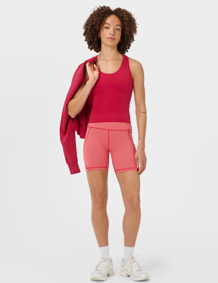 Sweaty Betty Athlete Crop Seamless Workout Vest - Crimson Redimages5- The Sports Edit