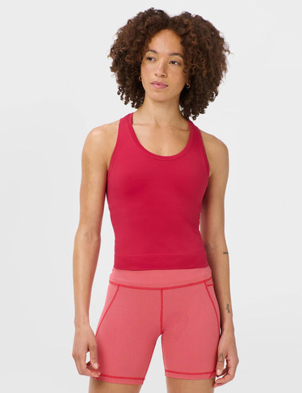 Sweaty Betty Athlete Crop Seamless Workout Vest - Crimson Redimages1- The Sports Edit