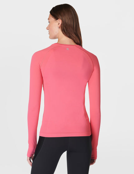 Sweaty Betty Athlete Seamless Gym Long Sleeve Top - Sweet Pinkimage2- The Sports Edit