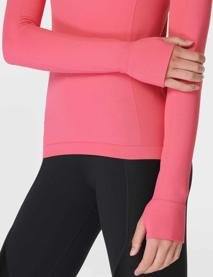 Sweaty Betty Athlete Seamless Gym Long Sleeve Top - Sweet Pinkimage4- The Sports Edit