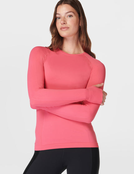 Sweaty Betty Athlete Seamless Gym Long Sleeve Top - Sweet Pinkimage5- The Sports Edit