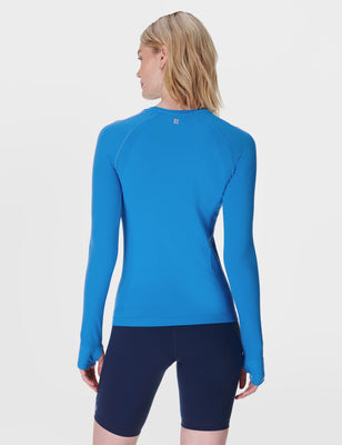 Athlete Seamless Gym Long Sleeve Top - Tidal Blue