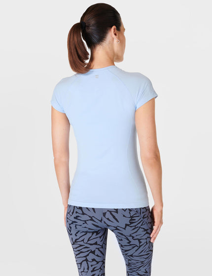 Sweaty Betty Athlete Seamless Gym T-Shirt - Breeze Blueimage2- The Sports Edit