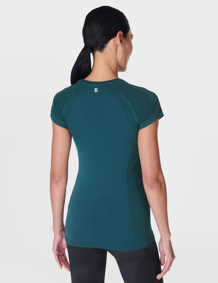 Sweaty Betty Athlete Seamless Gym T-Shirt - Deep Greenimage2- The Sports Edit