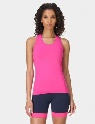 Athlete Seamless Gym Vest - Fuchsia Pink