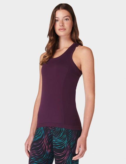 Sweaty Betty Athlete Seamless Gym Vest - Midnight Cherry Purpleimage3- The Sports Edit