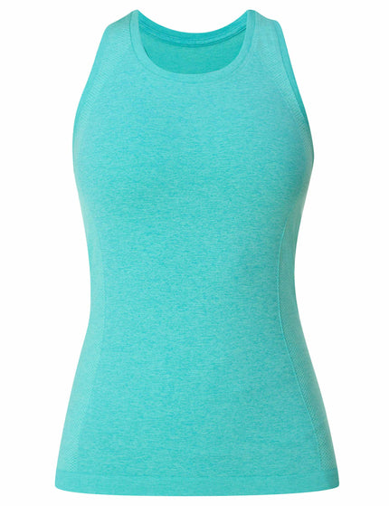 Sweaty Betty Athlete Seamless Gym Vest - Seaspray Ripple Blue Marlimages6- The Sports Edit