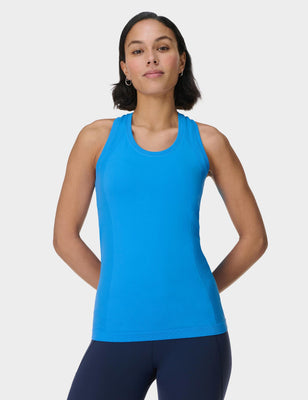 Athlete Seamless Gym Vest - Tidal Blue