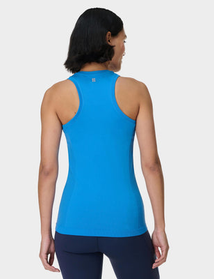 Athlete Seamless Gym Vest - Tidal Blue