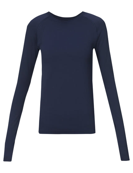 Sweaty Betty Athlete Seamless Workout Long Sleeve Top - Navy Blueimages7- The Sports Edit