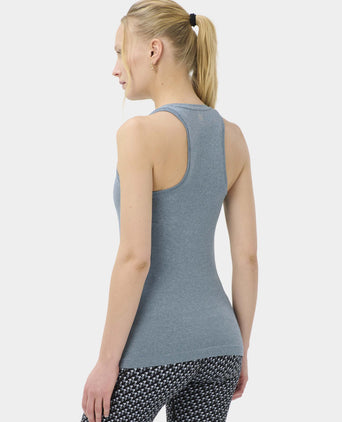 Athlete Seamless Workout Vest - Glacier Blue/Luxe Blue Marl