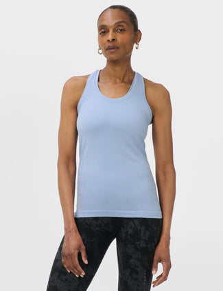 Athlete Seamless Workout Vest - Laguna Blue