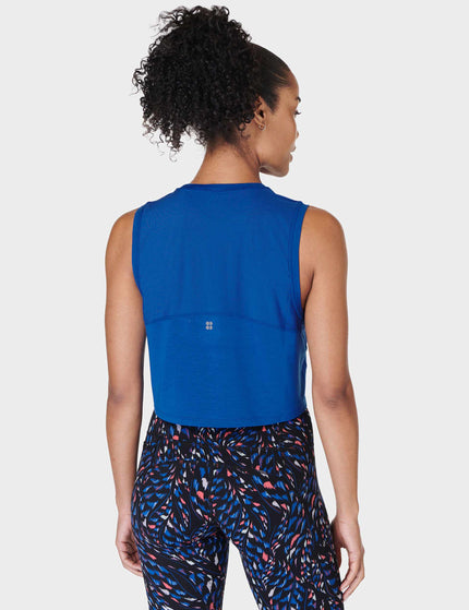 Sweaty Betty Breathe Easy Crop Muscle Vest - Lightning Blueimage1- The Sports Edit