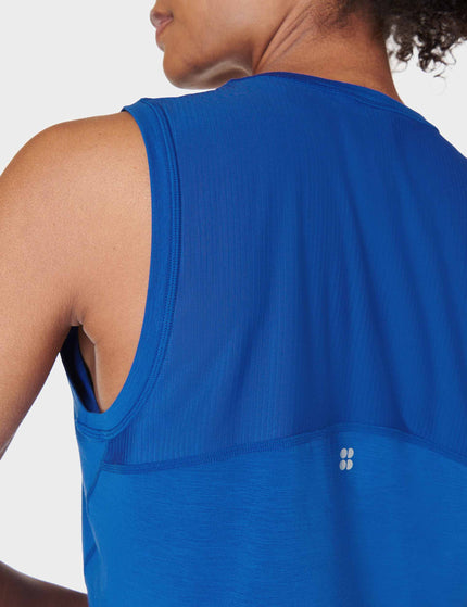 Sweaty Betty Breathe Easy Crop Muscle Vest - Lightning Blueimage4- The Sports Edit