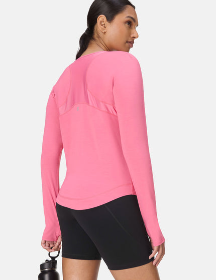 Sweaty Betty Breathe Easy Mesh Long Sleeve Top - Lollipop Pinkimages2- The Sports Edit