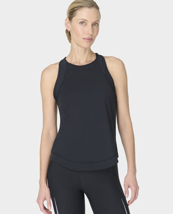 Breathe Easy Mesh Run Vest Top - Black