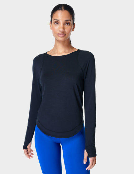 Sweaty Betty Breathe Easy Running Long Sleeve Top - Blackimages1- The Sports Edit