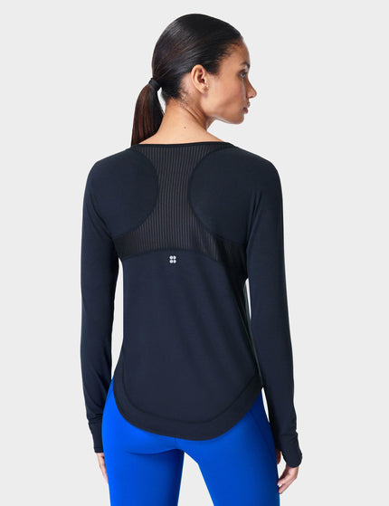 Sweaty Betty Breathe Easy Running Long Sleeve Top - Blackimages2- The Sports Edit
