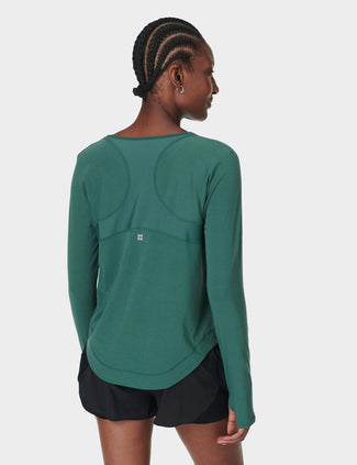 Breathe Easy Running Long Sleeve Top - Glade Green