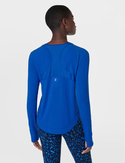 Sweaty Betty Breathe Easy Running Long Sleeve Top - Lightning Blueimage2- The Sports Edit