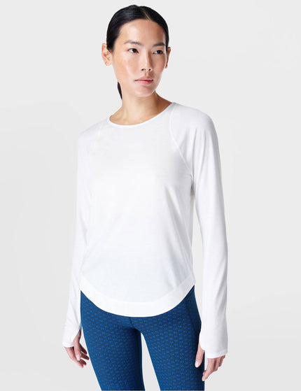 Sweaty Betty Breathe Easy Running Long Sleeve Top - Whiteimage1- The Sports Edit