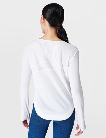 Sweaty Betty Breathe Easy Running Long Sleeve Top - Whiteimage2- The Sports Edit