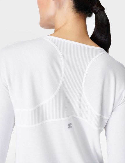 Sweaty Betty Breathe Easy Running Long Sleeve Top - Whiteimage3- The Sports Edit