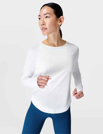 Sweaty Betty Breathe Easy Running Long Sleeve Top - Whiteimage5- The Sports Edit