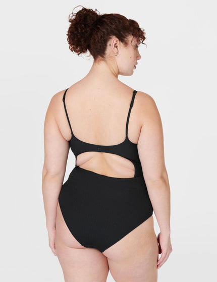 Sweaty Betty Capri Crinkled Scoop Neck Swimsuit - Blackimage2- The Sports Edit