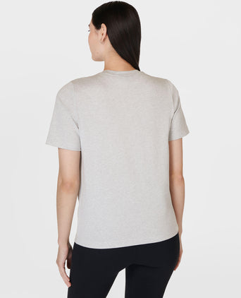 Essential Crew Neck T-Shirt - Light Grey Marl