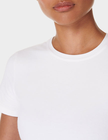 Sweaty Betty Essential Sculpt Short Sleeve Top - Whiteimage3- The Sports Edit