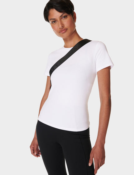 Sweaty Betty Essential Sculpt Short Sleeve Top - Whiteimage4- The Sports Edit