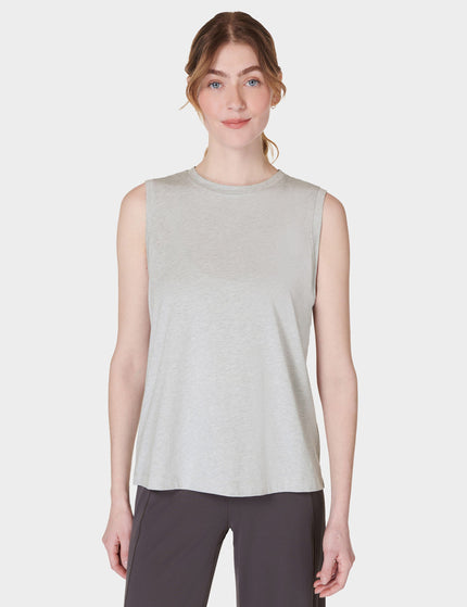 Sweaty Betty Essential Sleeveless Vest - Light Grey Marlimage1- The Sports Edit