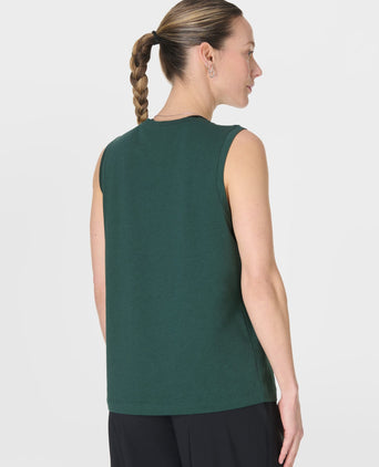 Essential Sleeveless Vest - Trek Green