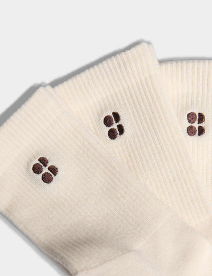 Sweaty Betty Essentials Crew Socks 3 Pack - Creme Beigeimage2- The Sports Edit