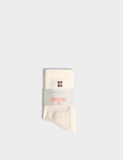 Sweaty Betty Essentials Crew Socks 3 Pack - Creme Beigeimage3- The Sports Edit