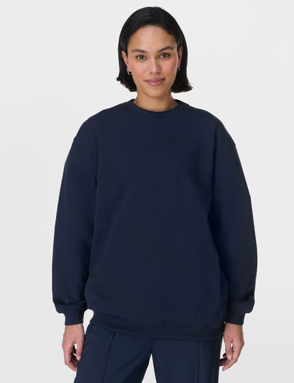 Sweaty Betty Explore More Longline Sweatshirt - Navy Blueimage2- The Sports Edit