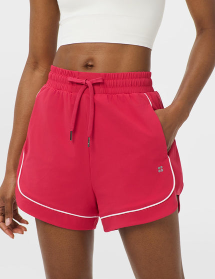 Sweaty Betty Explorer Track Piped Shorts - Crimson Redimages1- The Sports Edit