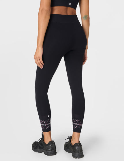 Sweaty Betty Fairisle Novelty Base Layer Legging - Black Fairisle Jacquardimages2- The Sports Edit