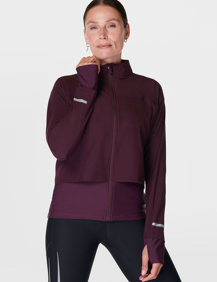 Sweaty Betty Fast Track Running Jacket - Midnight Cherry Purpleimage6- The Sports Edit