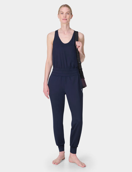Sweaty Betty Gaia Performance Yoga Jumpsuit - Navy Blueimage1- The Sports Edit