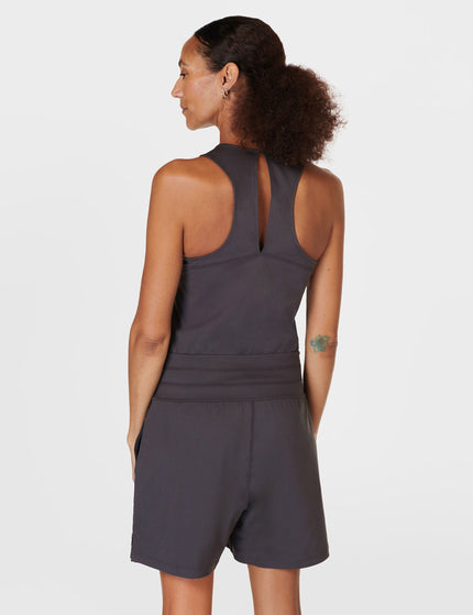 Sweaty Betty Gaia Performance Yoga Romper - Urban Greyimage2- The Sports Edit