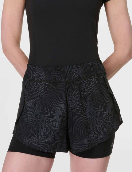 Sweaty Betty Get Set 2-in-1 Multi-Train Shorts - Grey Hybrid Leopard Printimage1- The Sports Edit